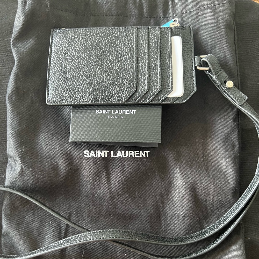 YSL Card Case with detachable strap